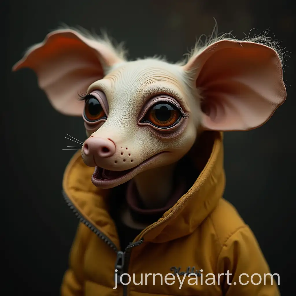 Dobby-Wearing-a-Funny-Carnival-Mask