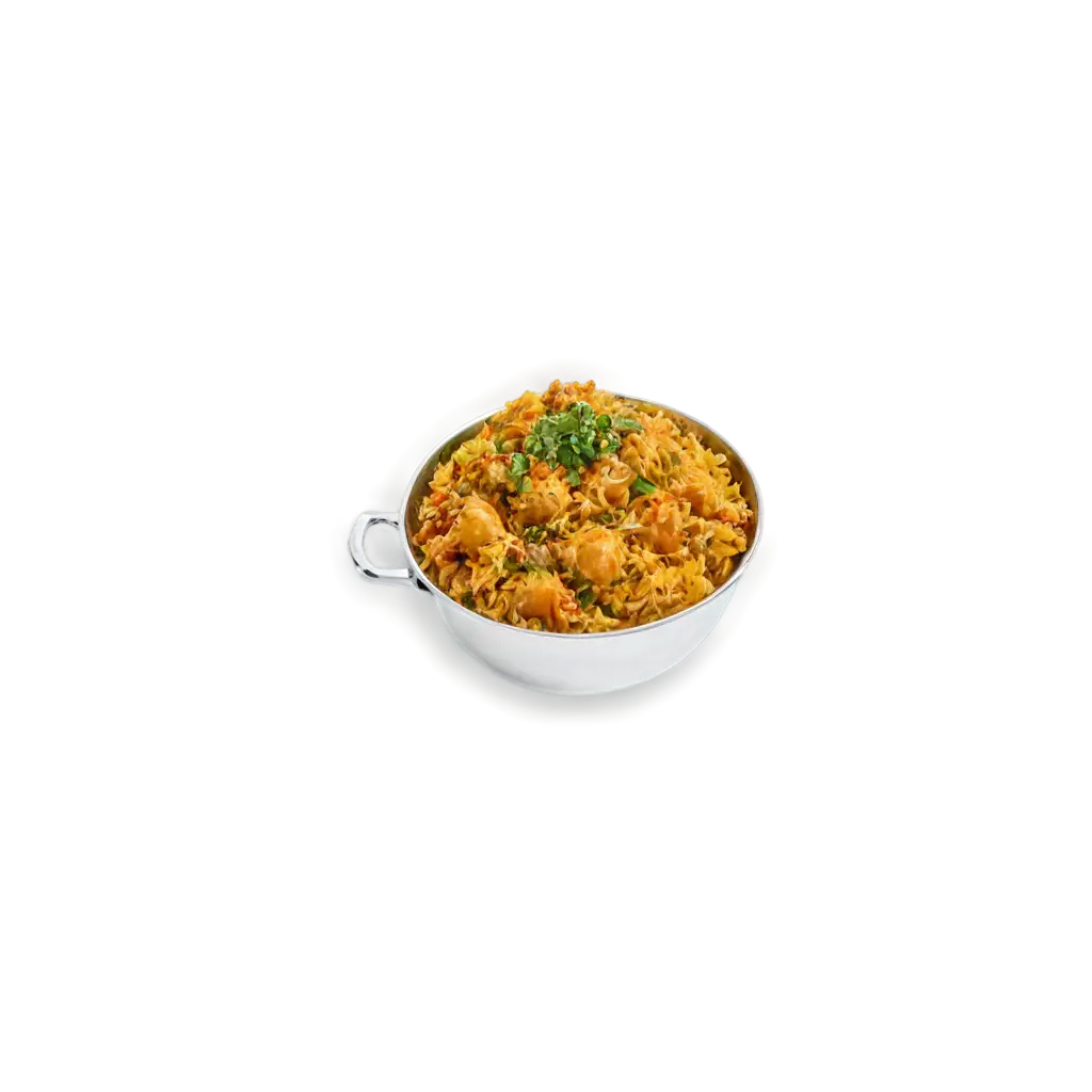 HighQuality-PNG-Image-of-a-White-Plate-with-Biryani