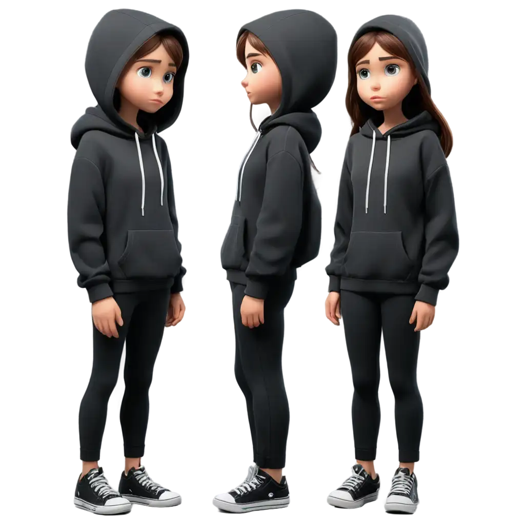 Cartoon-Sad-Adolescent-in-Black-Hoodie-PNG-Image-Front-Rear-and-Side-Views