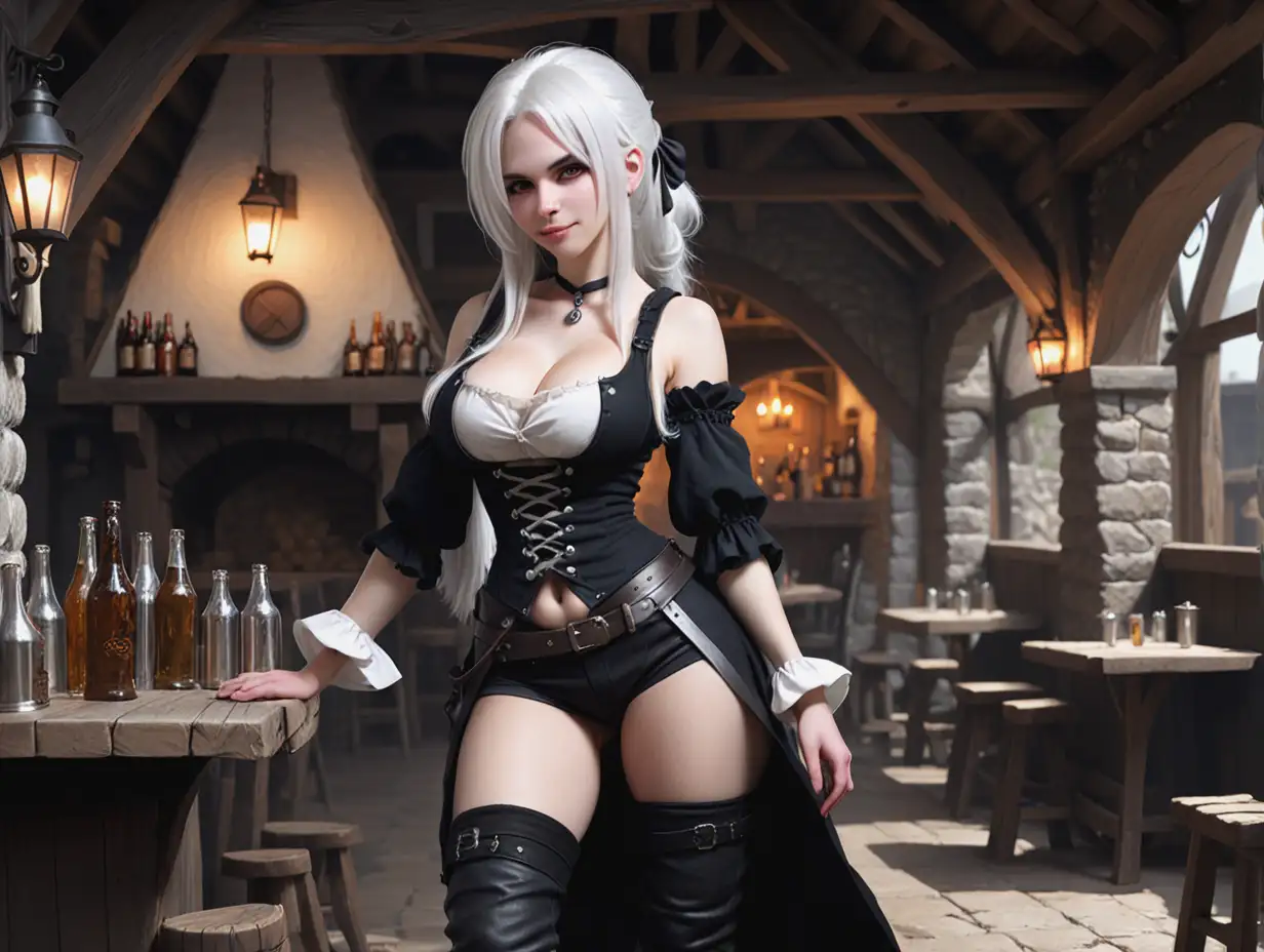 Young-Female-Wench-in-Black-Outfit-at-a-Tavern