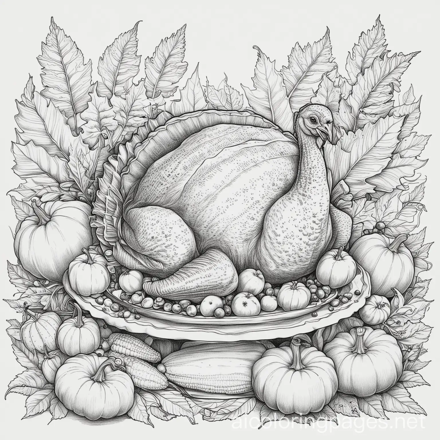 Thanksgiving-Feast-Coloring-Page-with-Turkey-Potatoes-Pies-and-Pumpkins