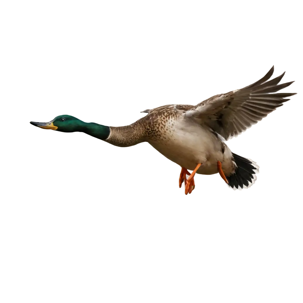 Vivid-PNG-Image-of-a-Duck-Flying-Enhance-Your-Visual-Content-with-HighQuality-Clarity