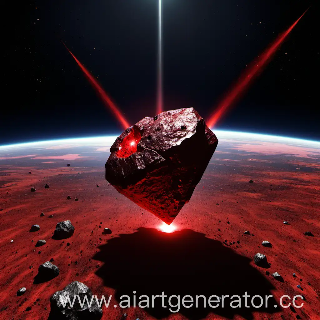 Red-Meteorite-Falling-on-Planet-Surface