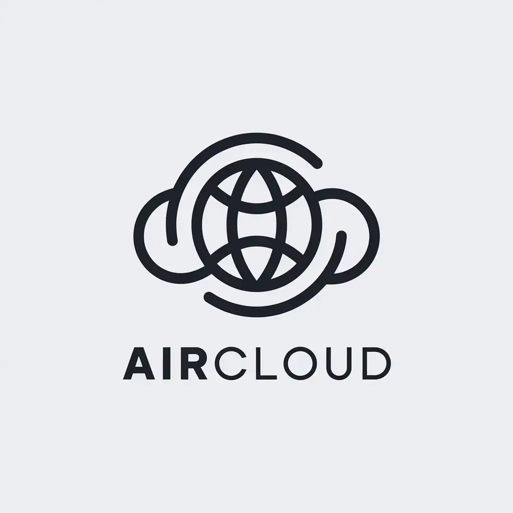 LOGO-Design-For-AirCloud-Earth-Symbol-in-Minimalistic-Style-for-Internet-Industry