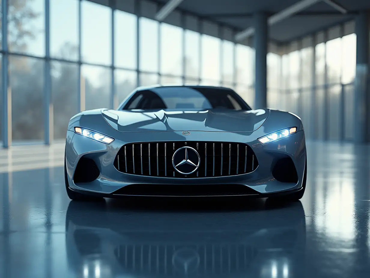 A Mercedes-Benz concept car advertising image