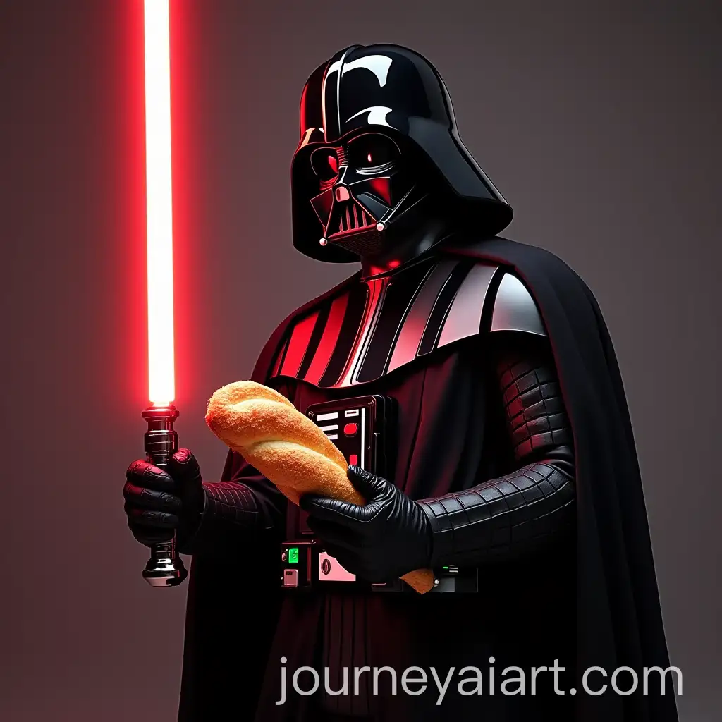 Darth-Vader-Holding-Baguette-Instead-of-Lightsaber