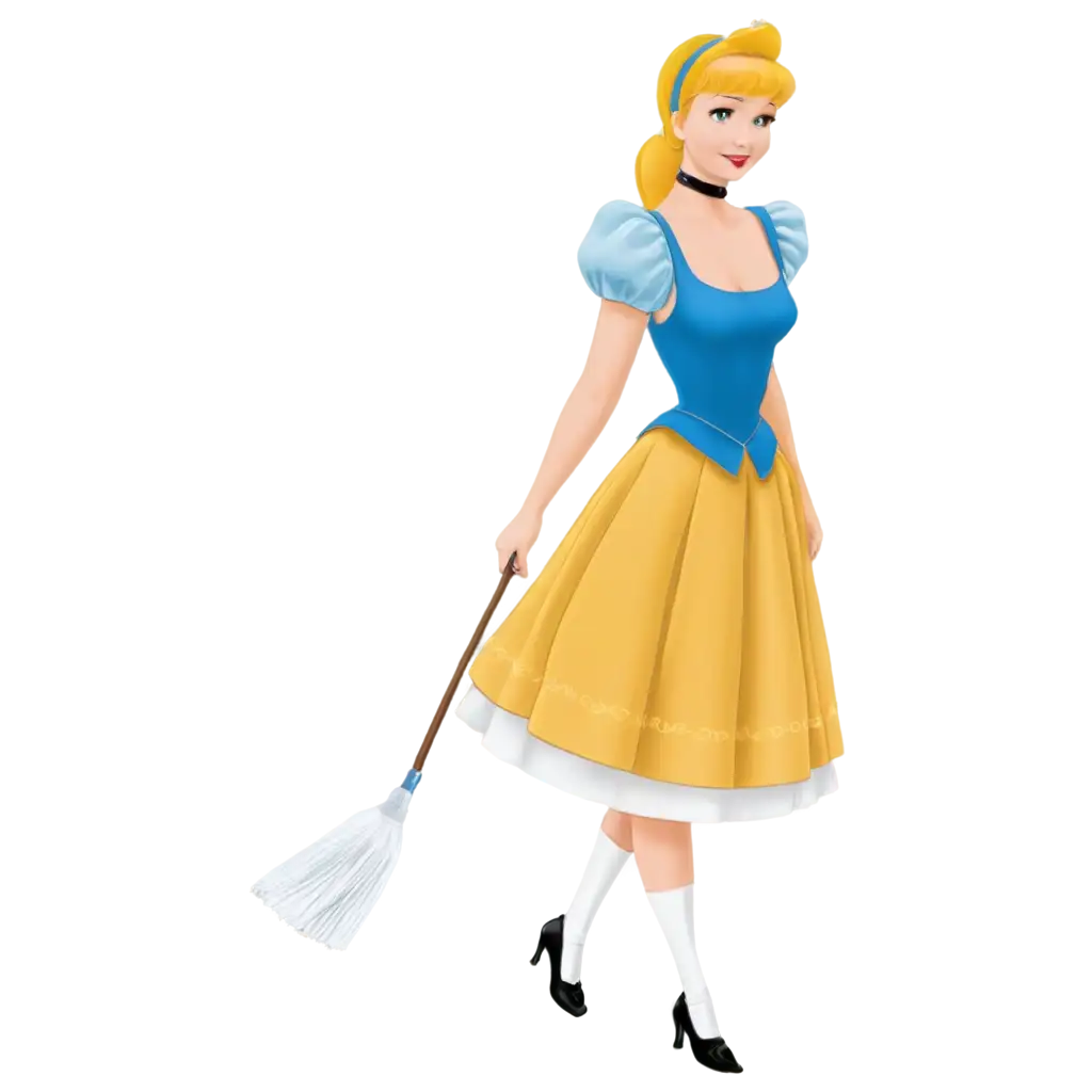 Cinderella-as-a-Maid-in-Proper-Clothing-HighQuality-PNG-Image-for-Diverse-Uses