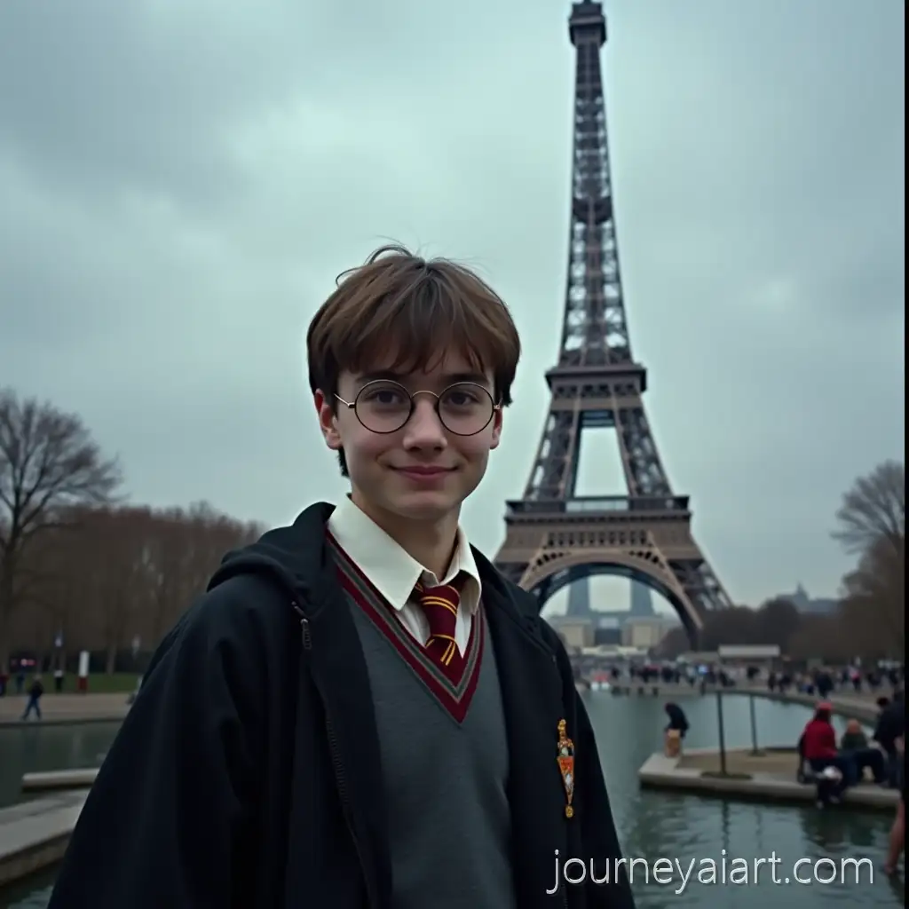 Harry-Potter-Eiffel-TowerHarry-Potter-Standing-in-Front-of-the-Eiffel-Tower