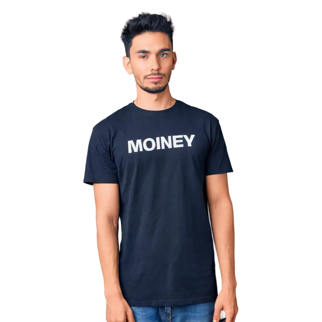 Classic-Black-TShirt-with-Money-Print-Design-PNG-HighQuality-Image-for-Versatile-Use