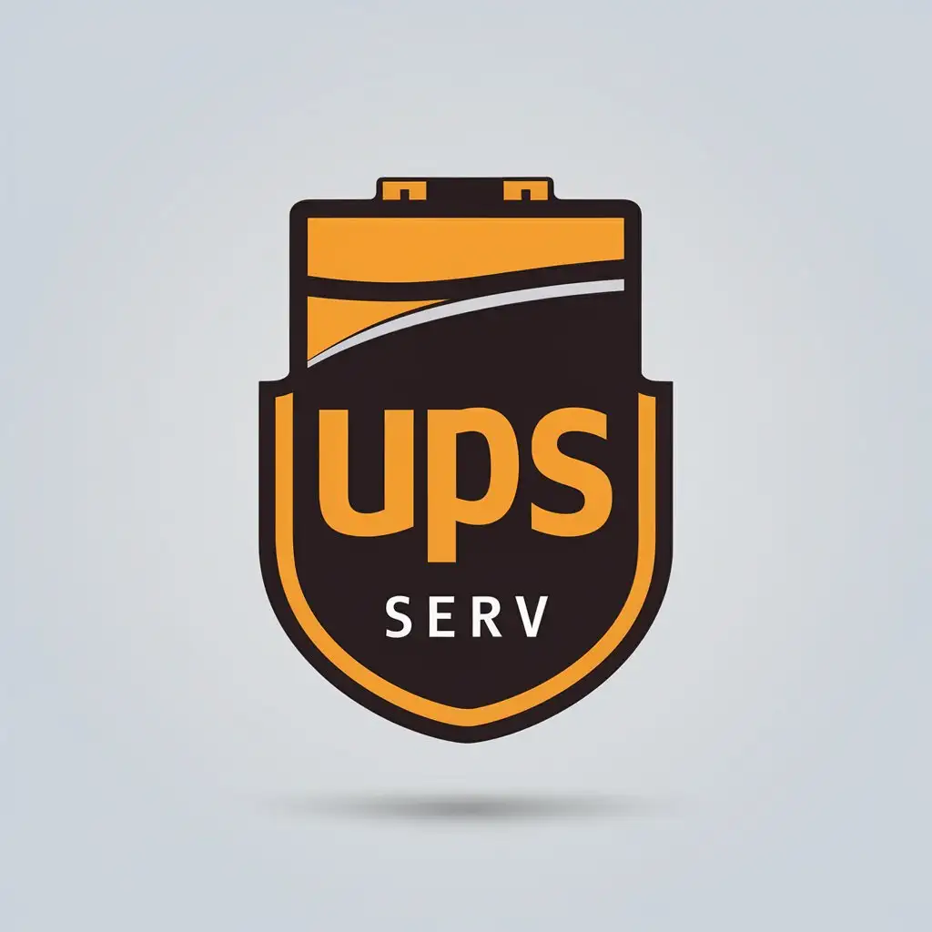 a vector logo design,with the text "Ups-Serv", main symbol:Battery,Moderate,be used in Technology industry,clear background