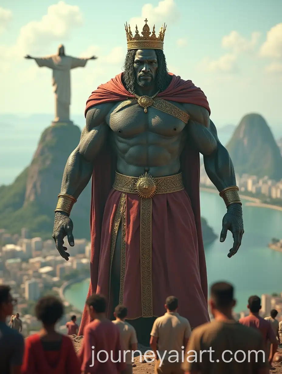 Majestic-Giant-King-with-Snake-Head-Overlooking-Rio-de-Janeiro