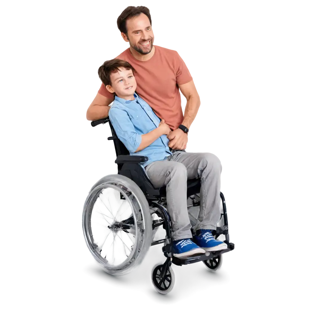 PNG-Image-of-a-Father-Hugging-a-WheelchairBound-Child-Heartwarming-Moment-Captured