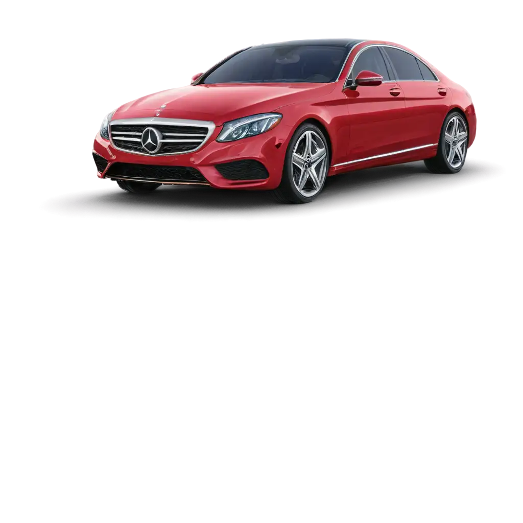 Red Mercedes car