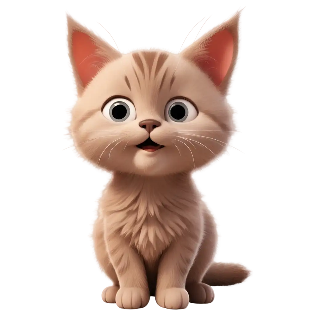 Adorable-PNG-Cat-Cartoon-Enhance-Your-Design-with-a-Playful-Feline