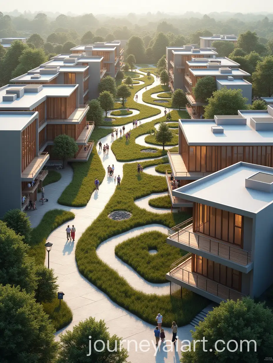 BirdAI-Art-Prompt-ExpansionsEye-View-of-a-Modern-Senior-Living-Complex-with-Golden-Ratio-Design