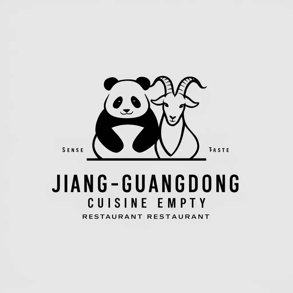 LOGO-Design-for-JiangGuangdong-Cuisine-Sichuan-Panda-and-Guangdong-Goat-with-Natural-and-Homey-Appeal