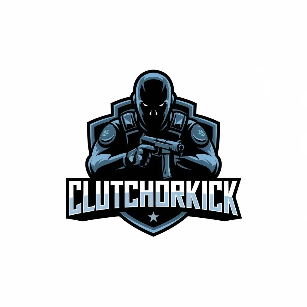 LOGO Design for ClutchOrKick Special Force Agent with Gun Theme for Entertainment Industry