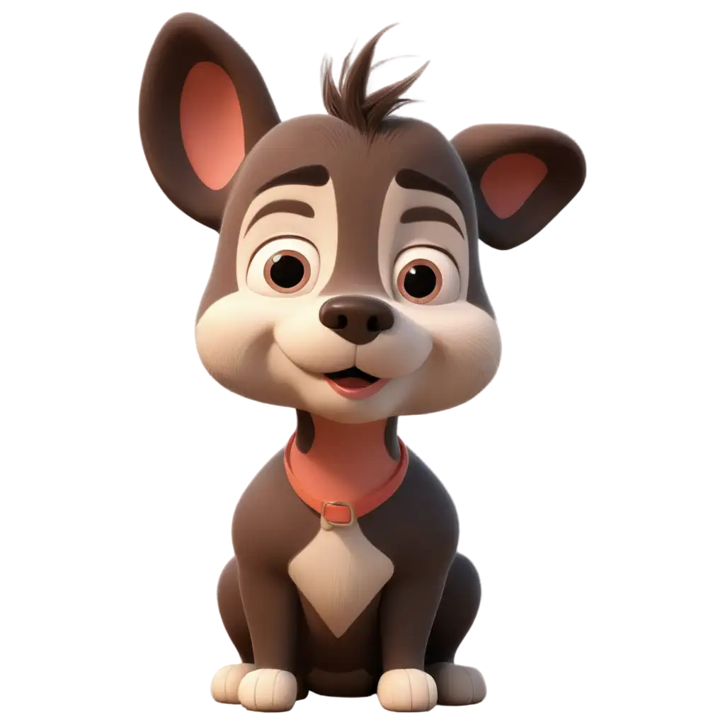 Cute-Cartoon-Dog-Character-3D-Animation-PNG-Image-on-White-Background