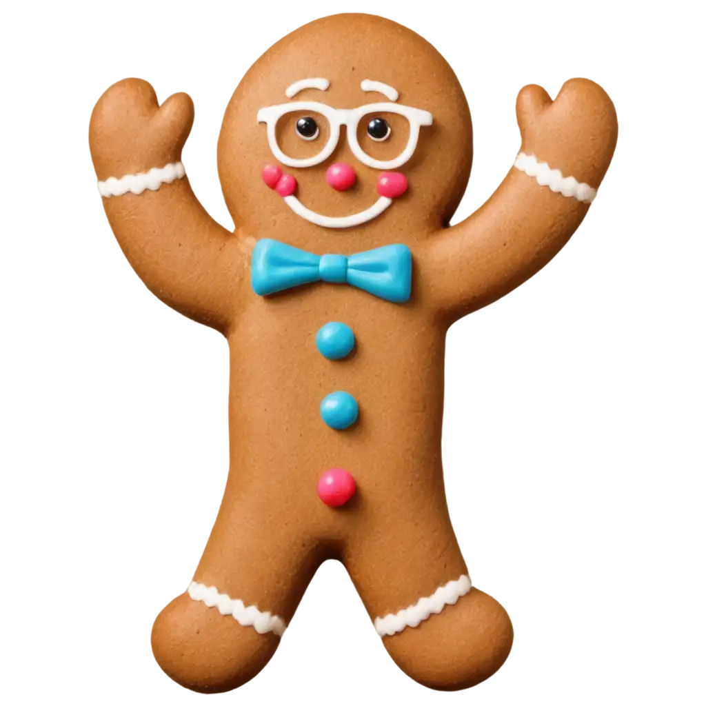 Gingerbread-Man-PNG-with-Glasses-Smiling-and-Waving-HighQuality-Image-for-Festive-Designs