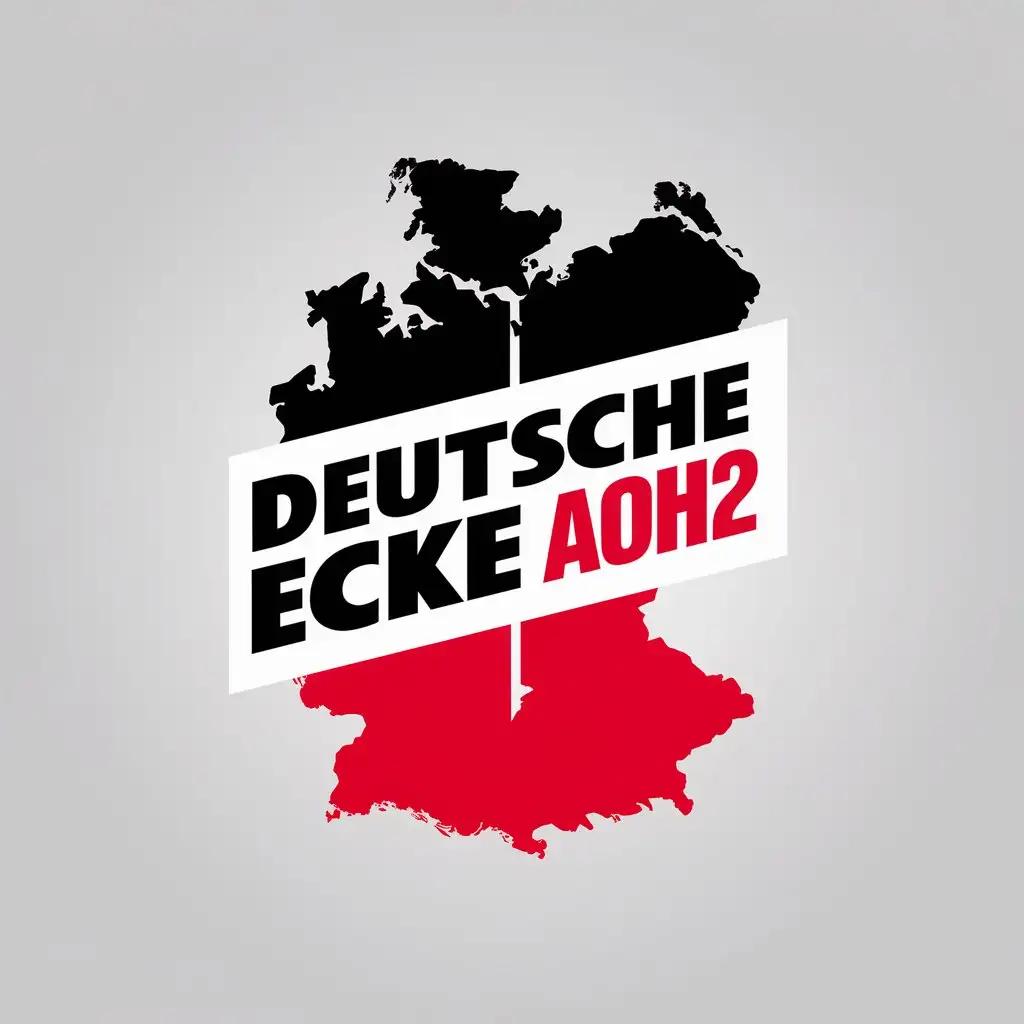 LOGO Design for Deutsche Ecke AoH2 German Empire Territory in Black White and Red