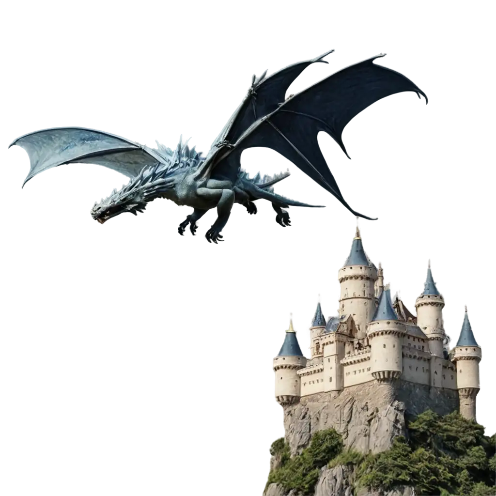 Castle-with-Flying-Dragons-PNG-HighQuality-Fantasy-Artwork-for-Creative-Projects