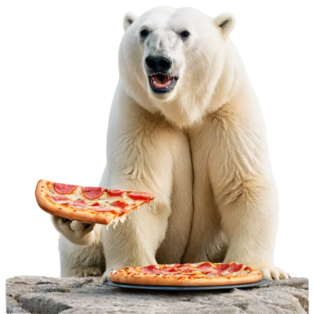 Happy-Polar-Bear-Eating-Pizza-PNG-Image-Playful-Arctic-Scene-in-HighQuality-Format