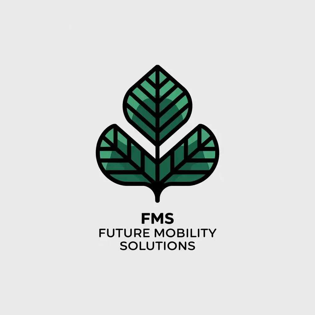 LOGO Design for FMS Future Mobility Solutions Vector Design with Blatt Symbol for Technology Industry