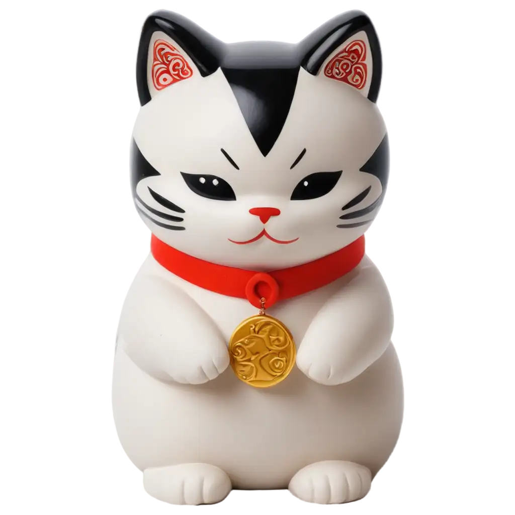 Cuddly-ManekiNeko-Doll-PNG-Image-A-Lucky-Charm-for-Digital-Creations