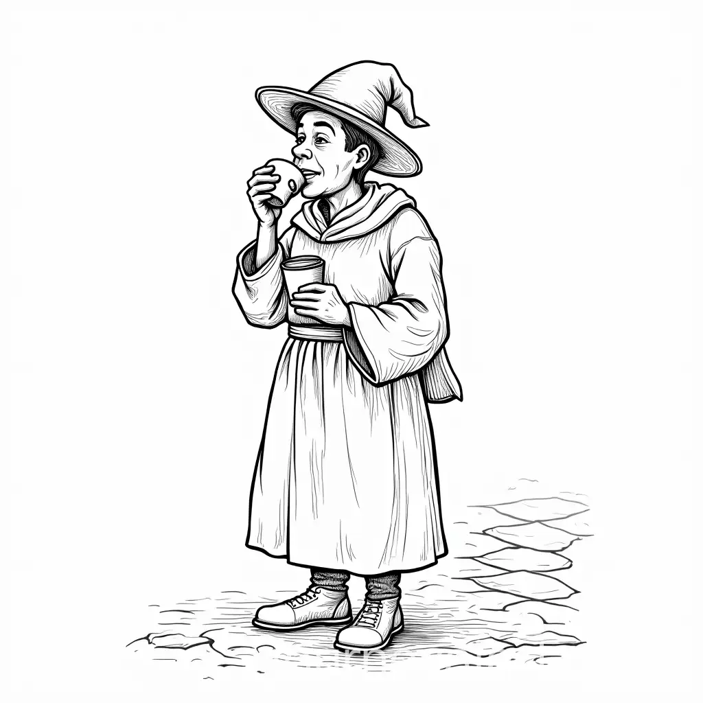 Pilgrim-Enjoying-Coffee-on-the-Camino-de-Santiago