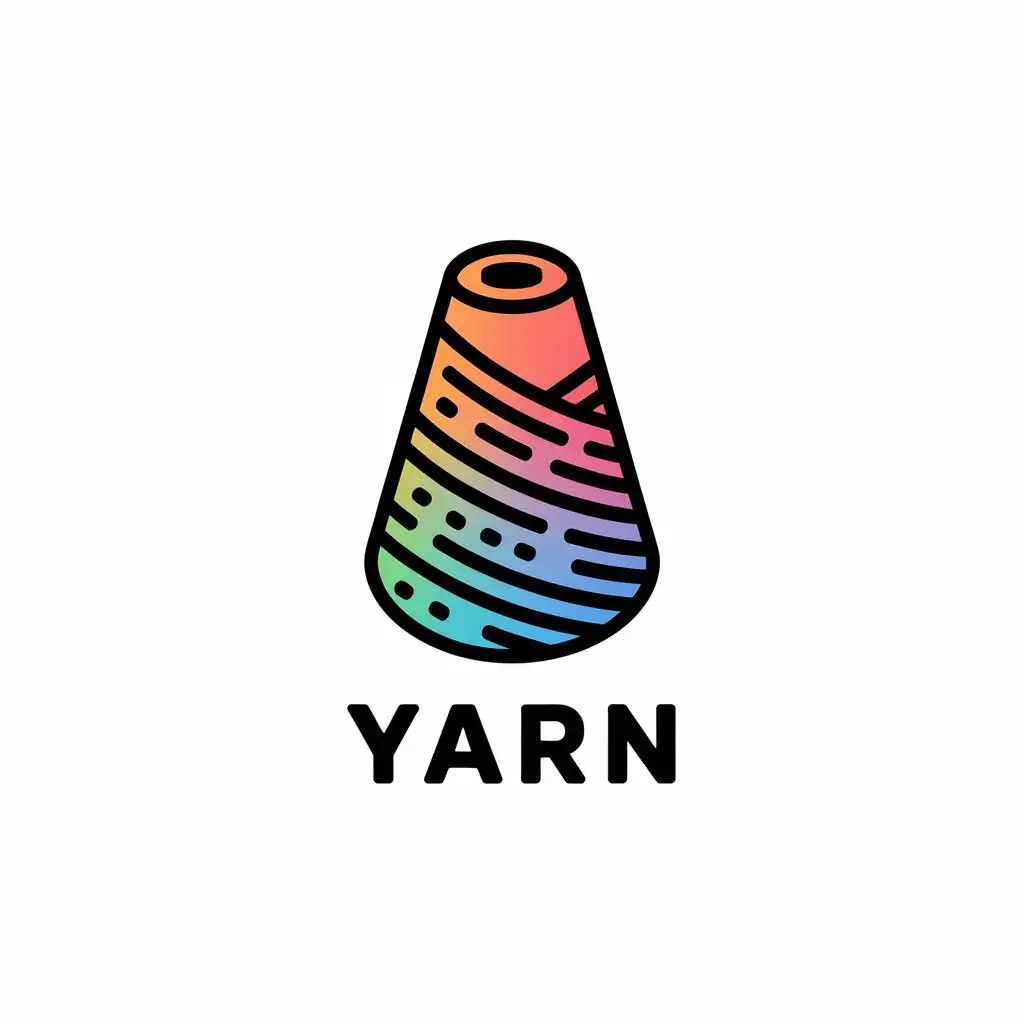 LOGO-Design-for-Yarn-Haven-Dye-Cone-Yarn-with-Vibrant-Colors-on-a-Clear-Background