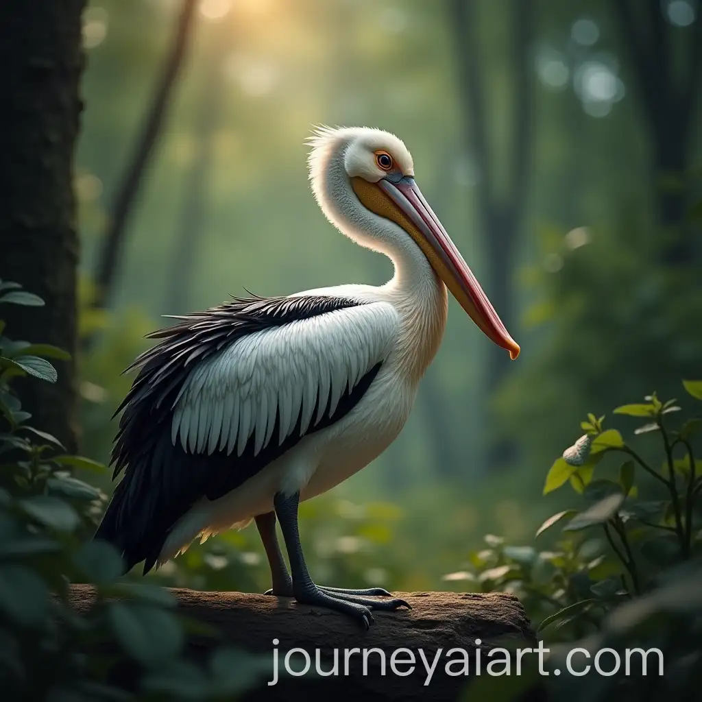 Pelican-Sitting-in-the-Forest-Playing-Dota
