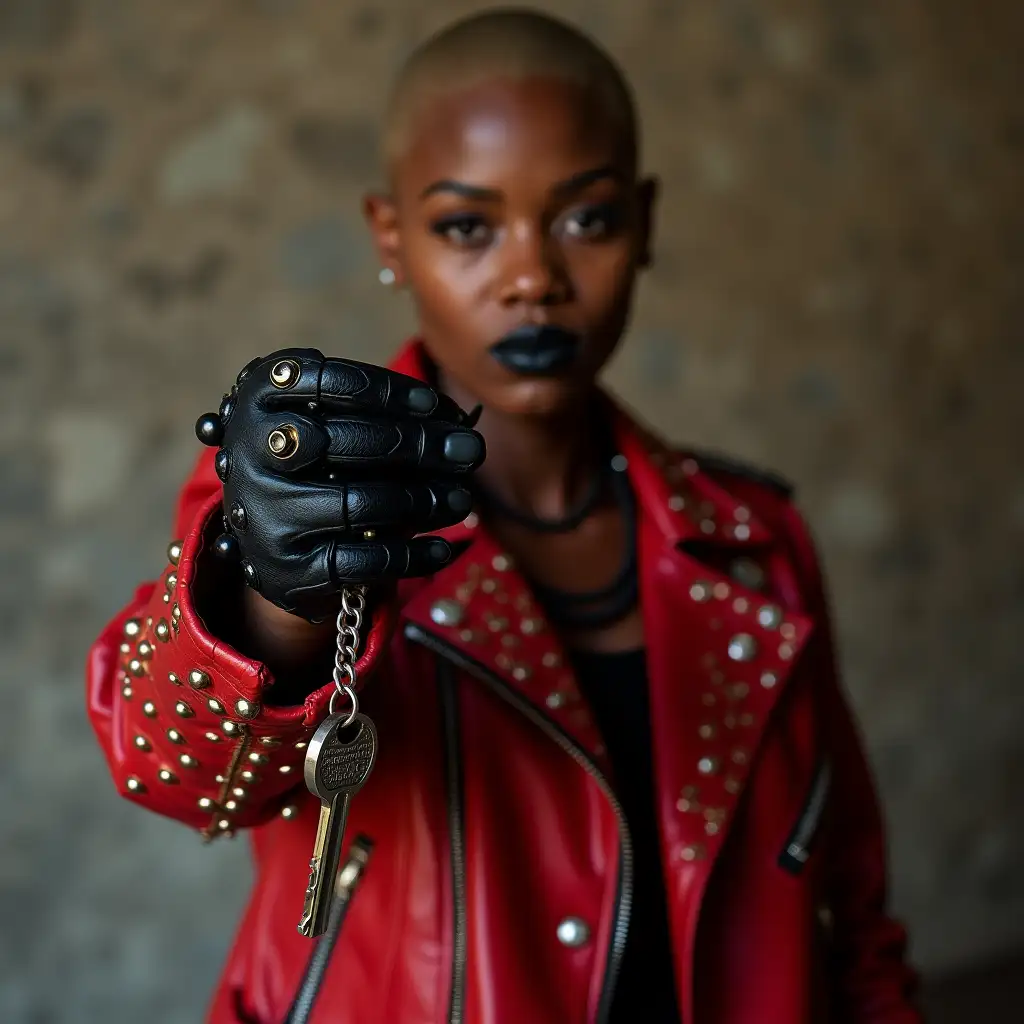 Punk-Rock-African-Woman-Taunting-with-Keys