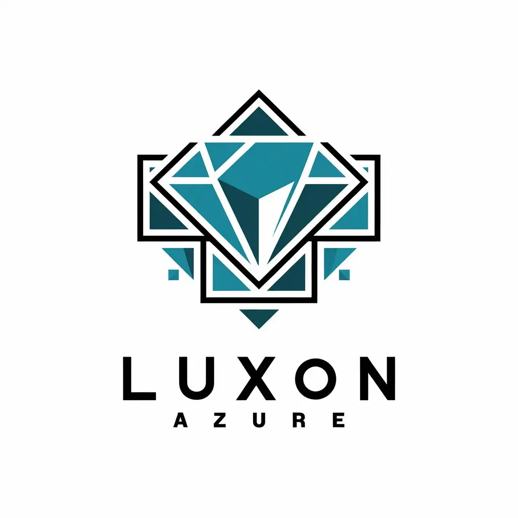 LOGO Design for Luxon Azure Jewel Symbol with Modern and Clear Aesthetic