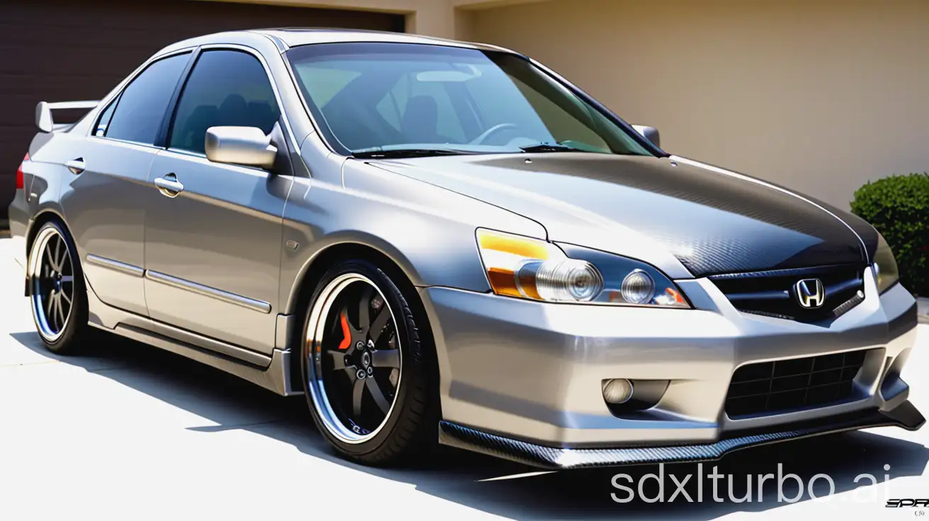 Honda Accord 2002 with carbon fiber hood super sport