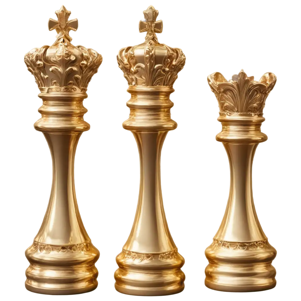 Luxurious-Gold-Chess-Pieces-PNG-with-Intricate-Engravings-and-Reflections-for-HighQuality-Visuals