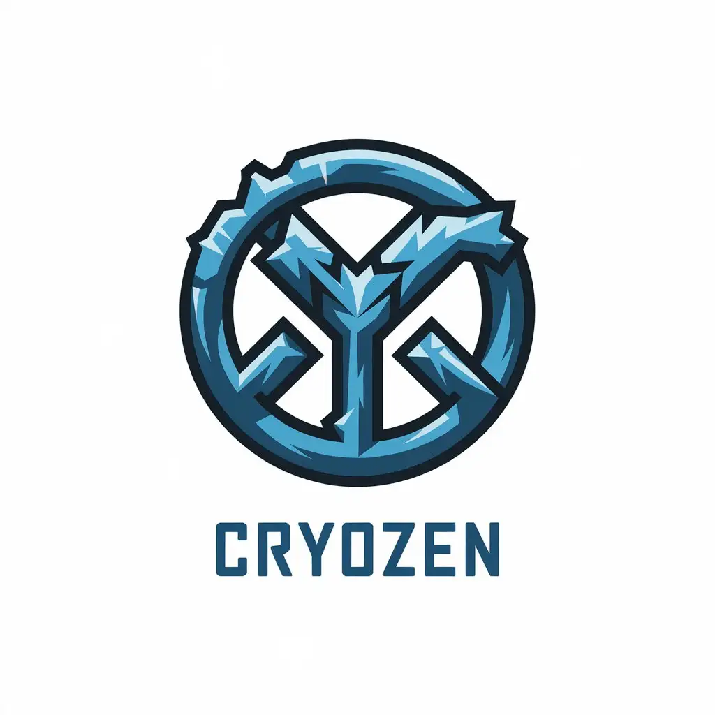 LOGO Design for Cryozen Stylish C Y Z Letters with Clear Background