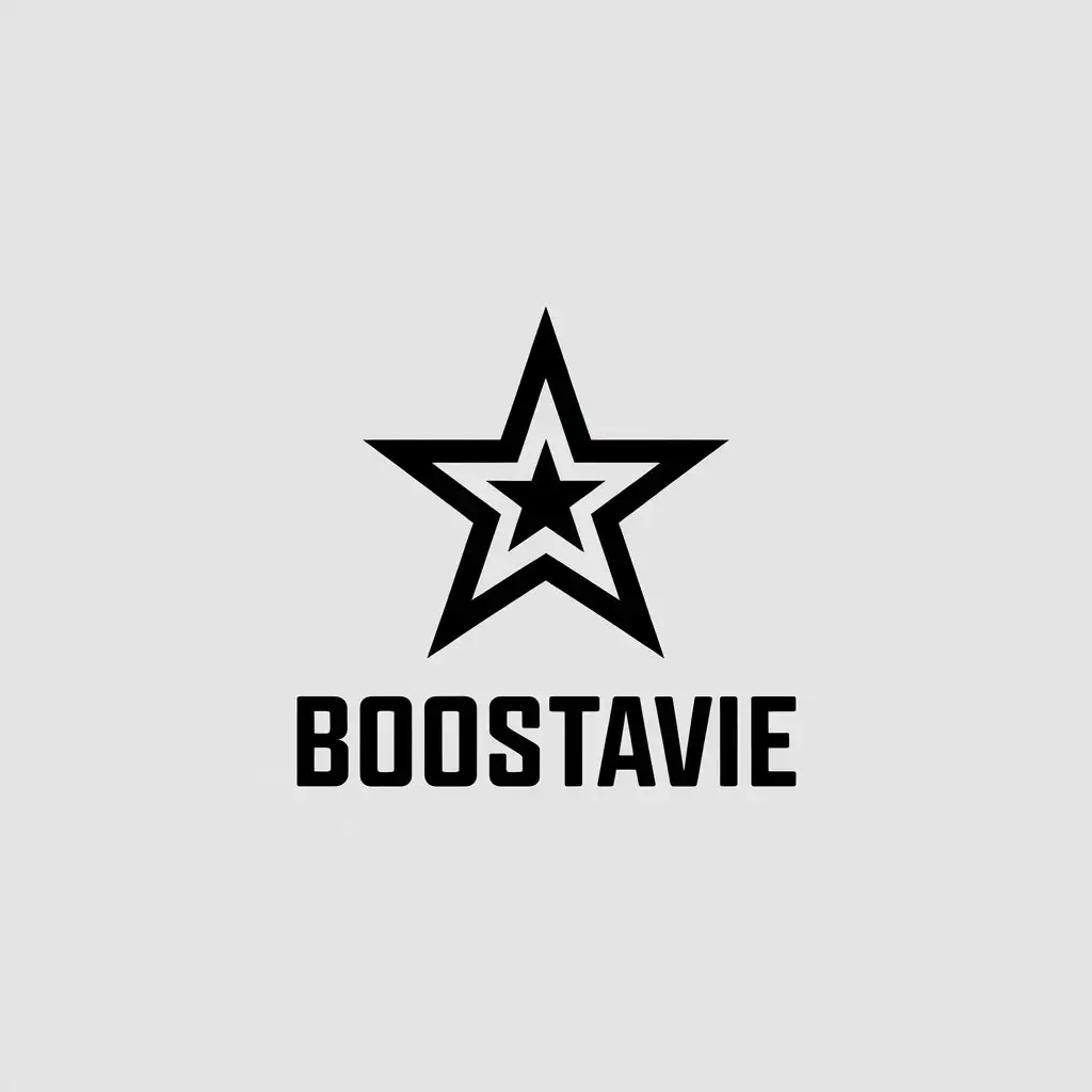 LOGO Design for Boostavie Minimalistic Star Symbol for Sports Fitness Industry