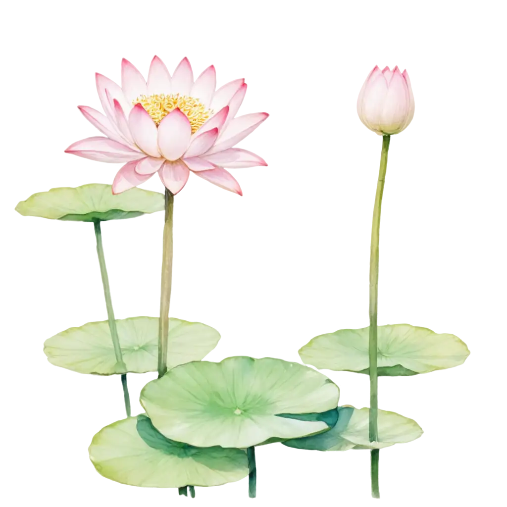 Watercolor-Lotus-Flower-PNG-Image-Serene-Artistry-for-Digital-and-Print-Use