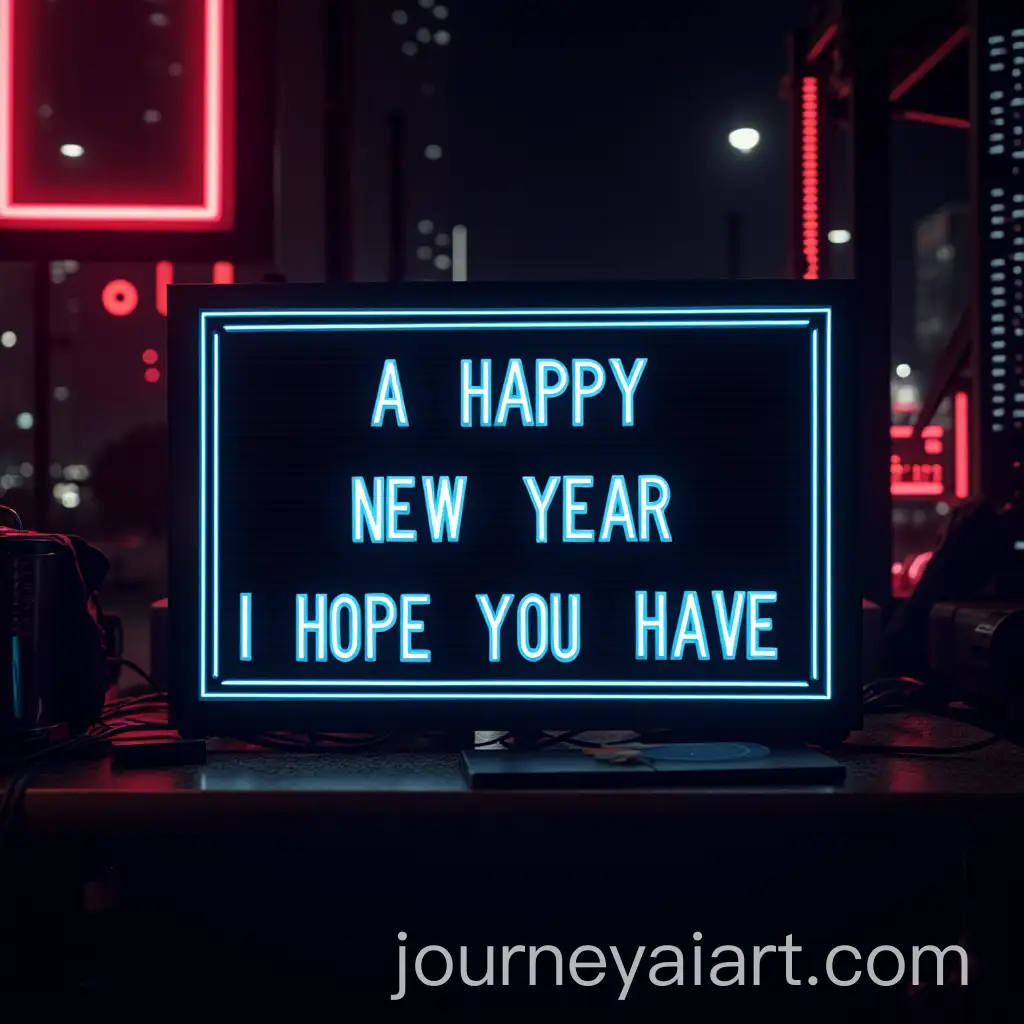 Cyberpunk-New-Year-Greeting-in-Futuristic-Cityscape