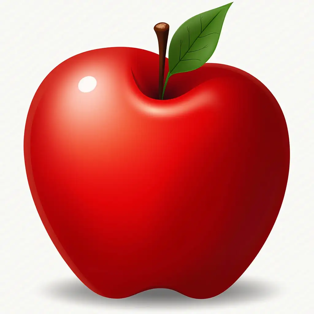 generate a red apple, size 200 x 200 pixels