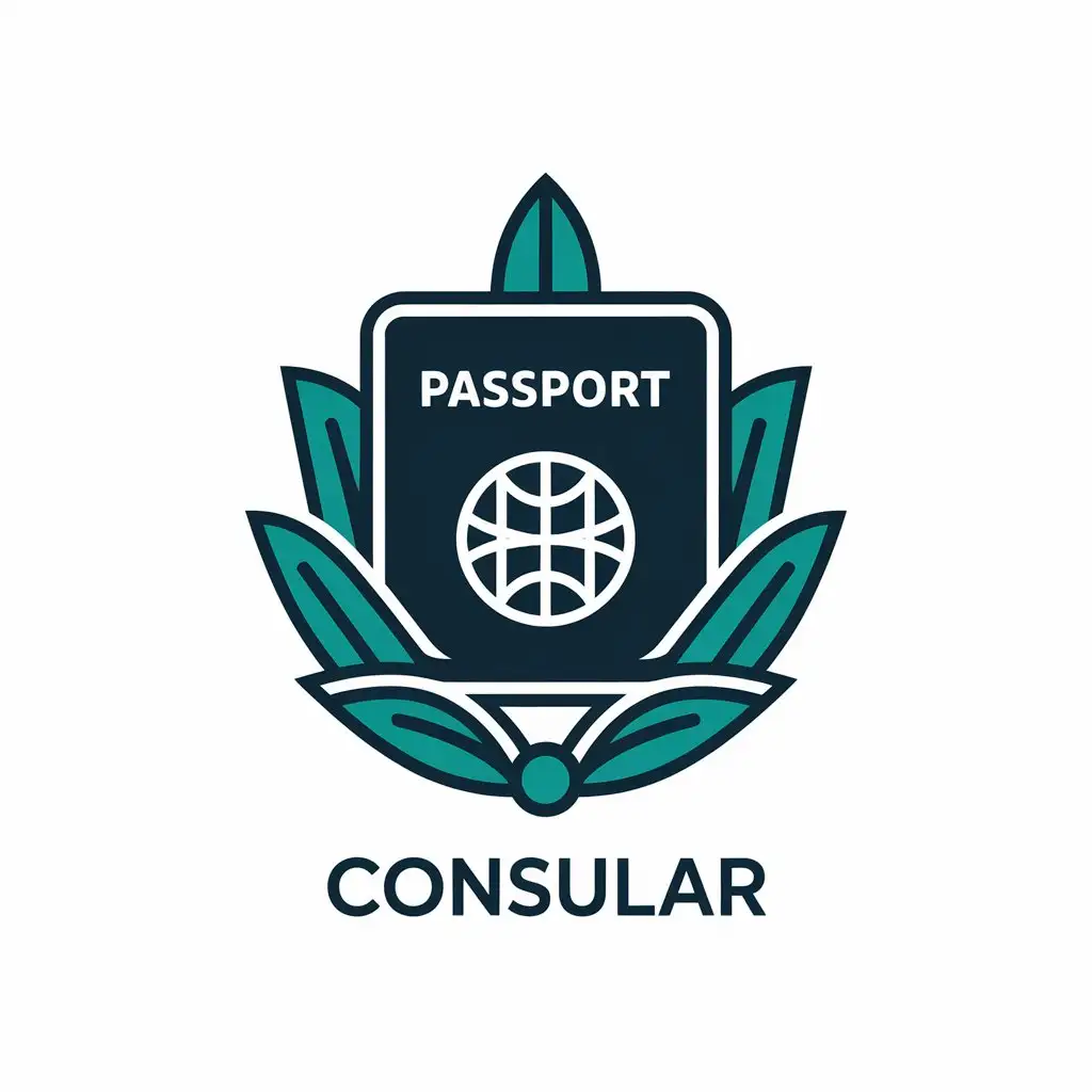 LOGO Design for CONSULAR Passport Theme with Modern Clean Vector Style