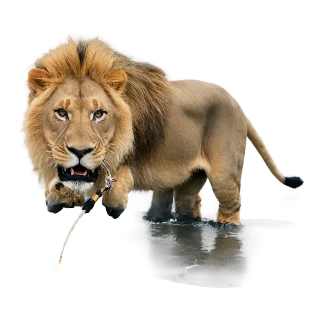 PNG-Image-of-a-Lion-Fishing-Creative-Concept-for-Visual-Storytelling