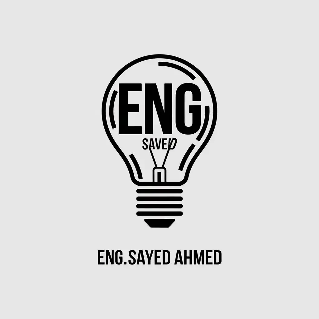 a vector logo design,with the text "ENG.SAYED AHMED", main symbol:ENG.SAYED AHMED,complex,clear background