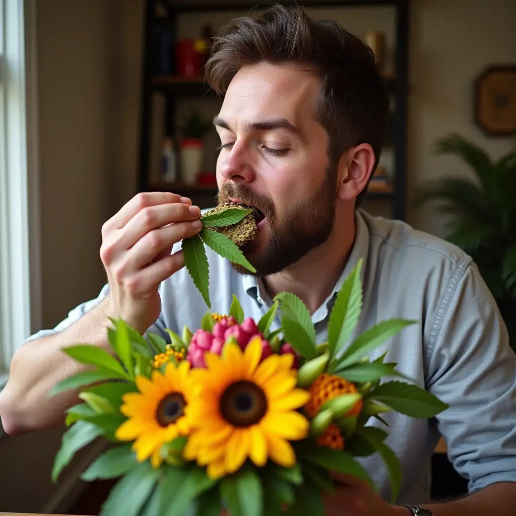 Man-Accidentally-Eats-Marijuana-Edibles-From-Flower-Arrangement