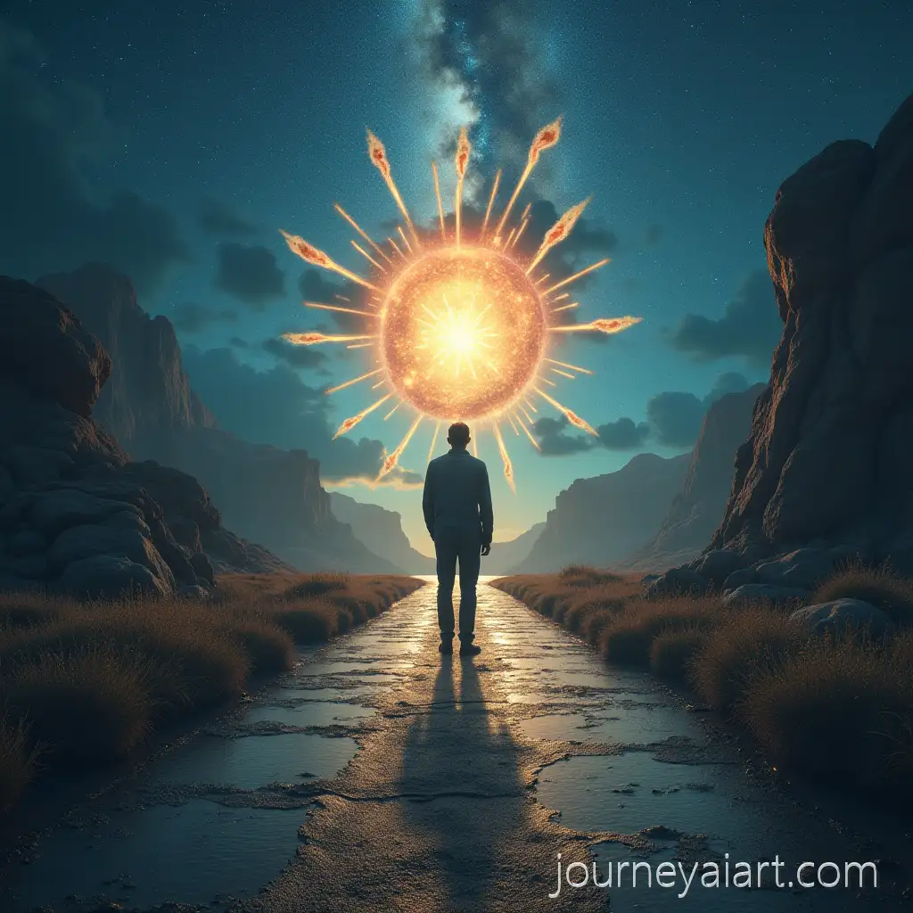 Man-Journeying-Through-Magical-SelfAwareness-Landscape