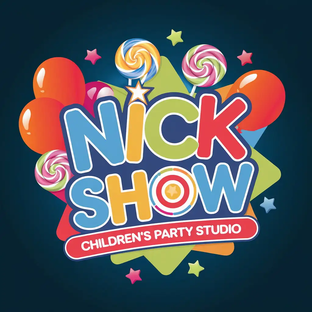 Vibrant-Childrens-Party-Studio-Logo-with-Balloons-and-Confetti