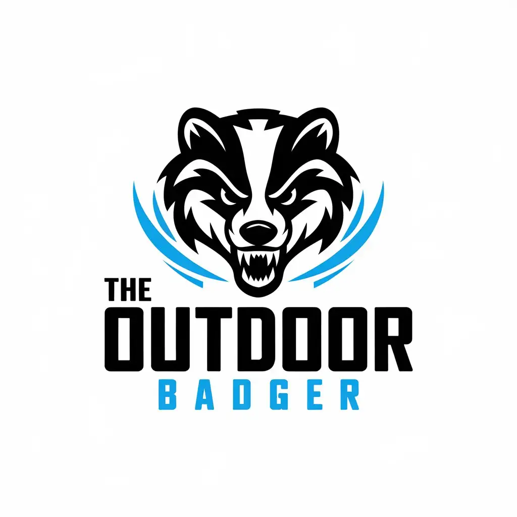 LOGO Design For Outdoor Badger Bold Badger Head with Adventure Theme