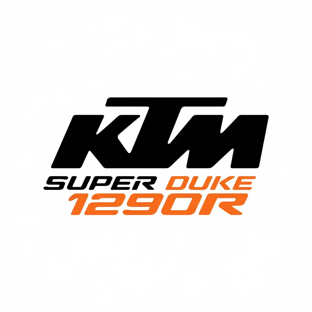 LOGO Design for KTM Super Duke 1290R Automotive Industry Icon with KTM Branding and Super Duke Script