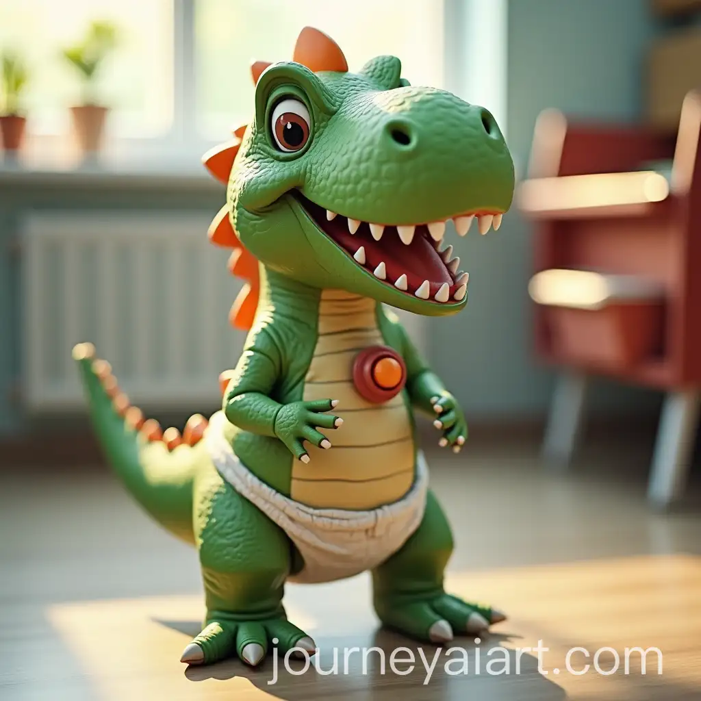 Dinosaur-in-Diapers-with-Pacifier-at-School-Classroom