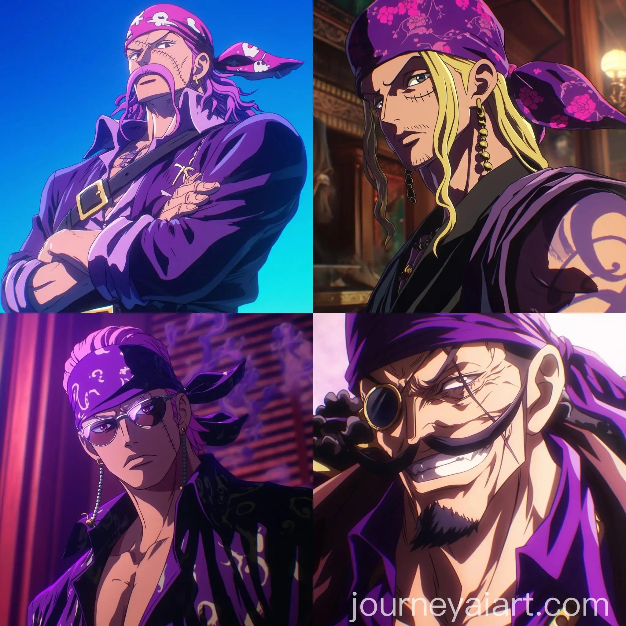 Anime-Pirate-Character-with-Purple-Bandana-and-Stylized-Outfit